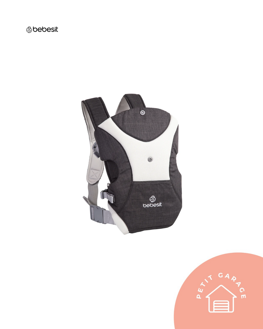 (#PG5015) Portabebé 3 posiciones en 1 color negro. Marca Bebesit