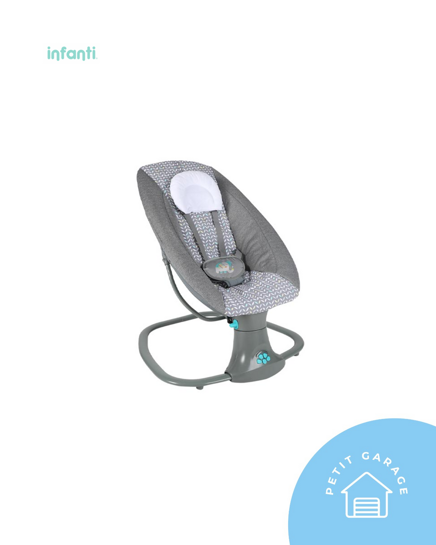 (#PG4334) Silla nido mecedora modelo 3 en 1 deluxe color gris. Marca Infanti