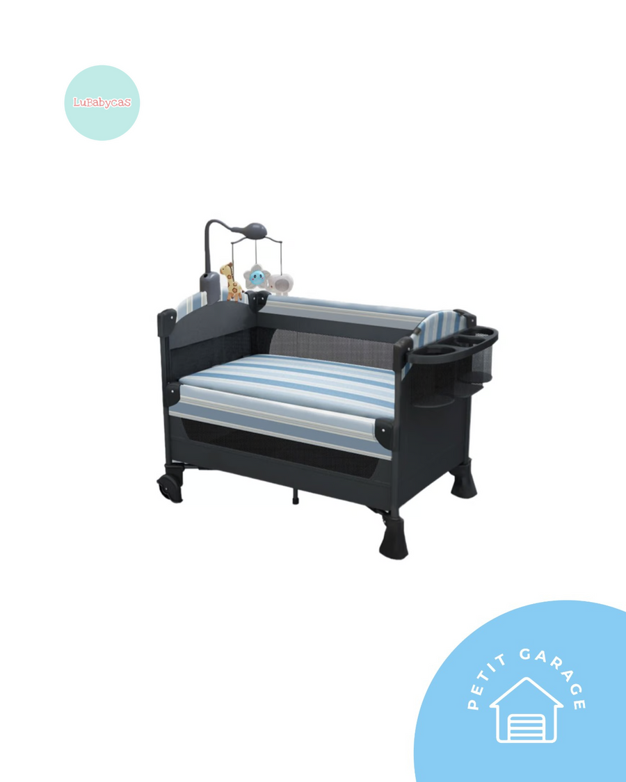 (#PG4471) Cuna colecho modelo Vricale color azul. Marca Lubabycas