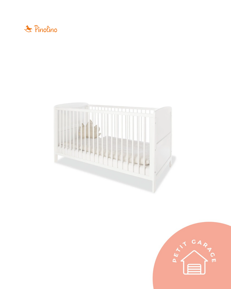 (#PG4925) Cuna de madera modelo Viktoria color blanco. Marca Pinolino