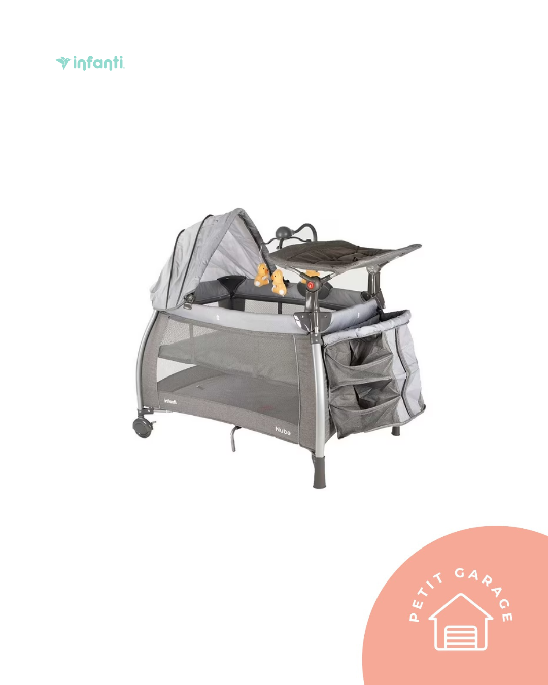 (#PG5351) Cuna Pack and Play modelo Nube + Colchón. Marca Infanti