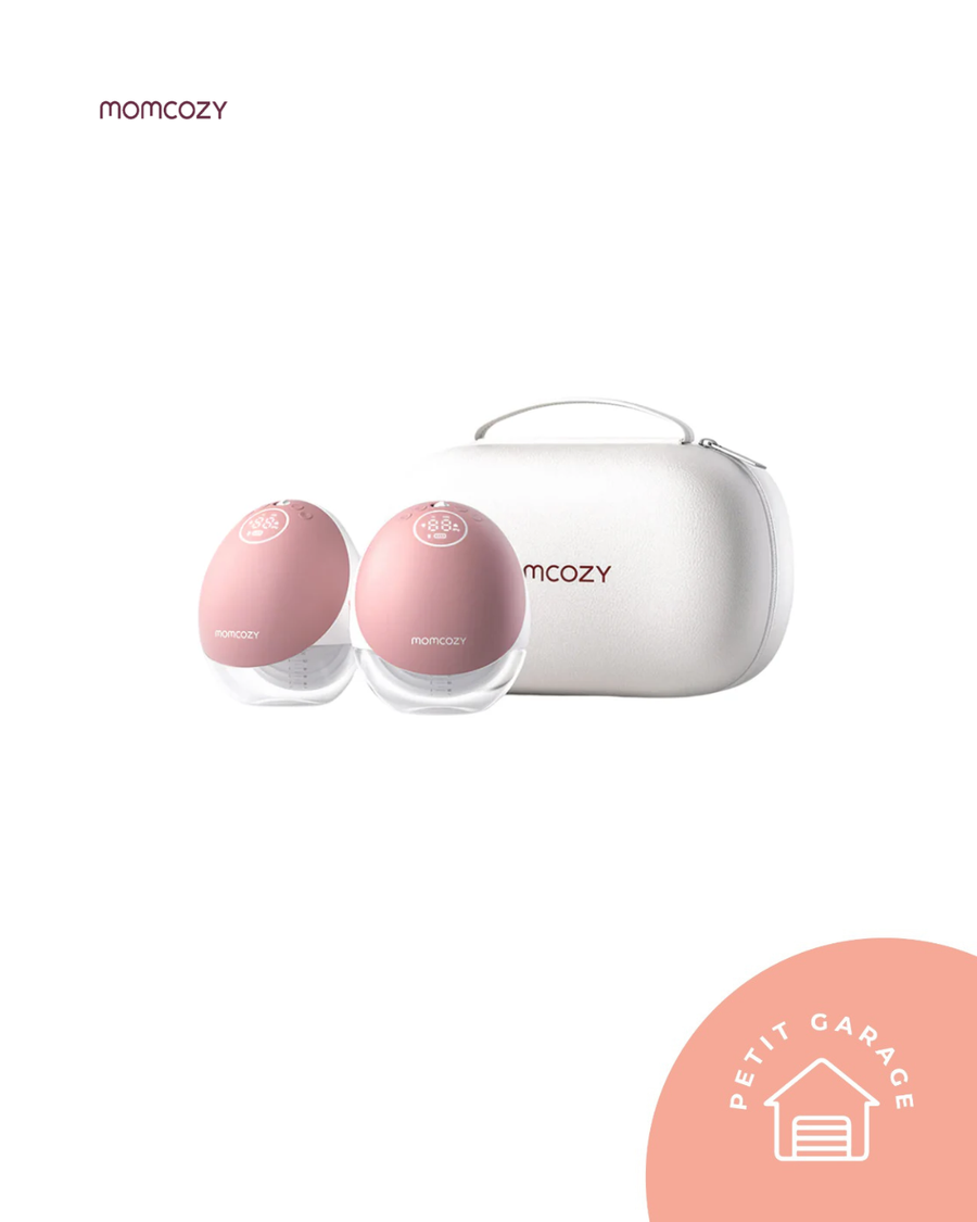 (#PG5373) Extractor de leche doble eléctrico modelo M9 Mobile Flow color rosado. Marca Momcozy