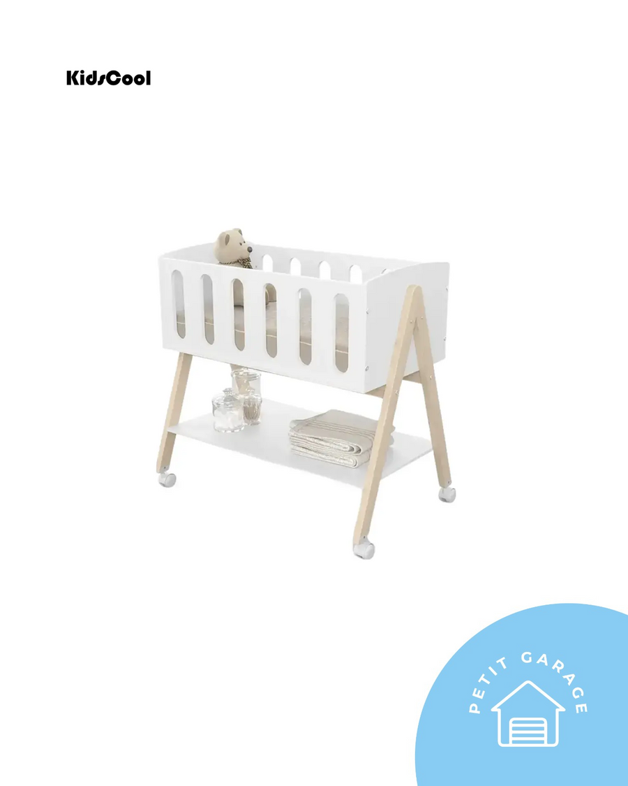 (#PG4480) Cuna de madera multifuncional modelo LIV color blanco. Marca Kidscool