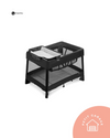 (#PG5035) Cuna Pack and Play color negro y gris. Marca 4Moms