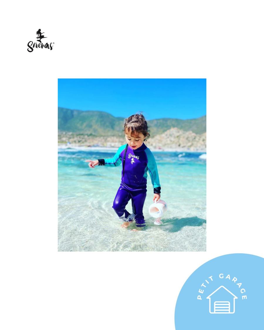 (#PG5324) Traje para el agua color morado. Marca Sirenas