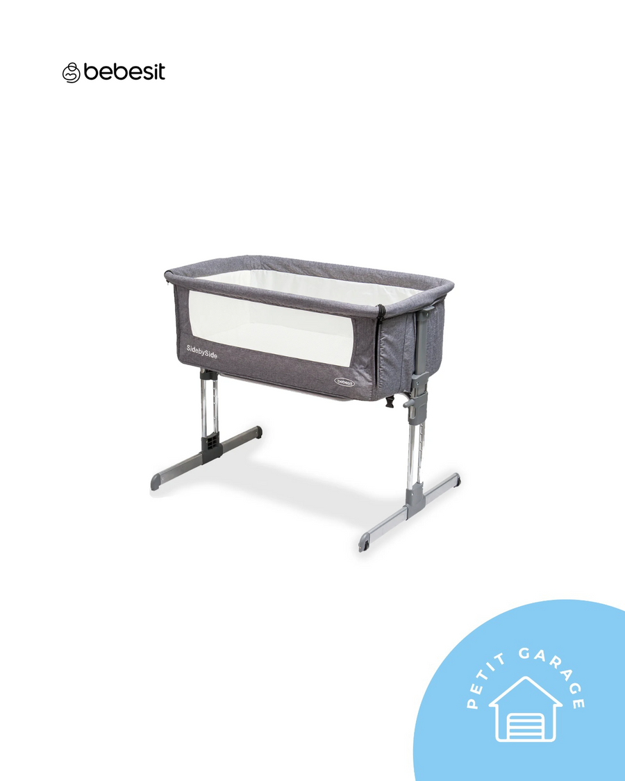 (#PG4407) Cuna colecho modelo Side by Side color gris. Marca Bebesit
