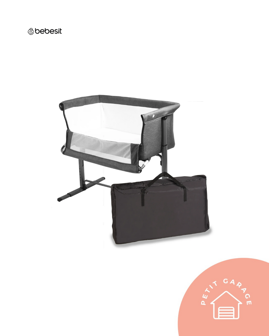 (#PG4733) Cuna colecho modelo My side color gris. Marca Bebesit