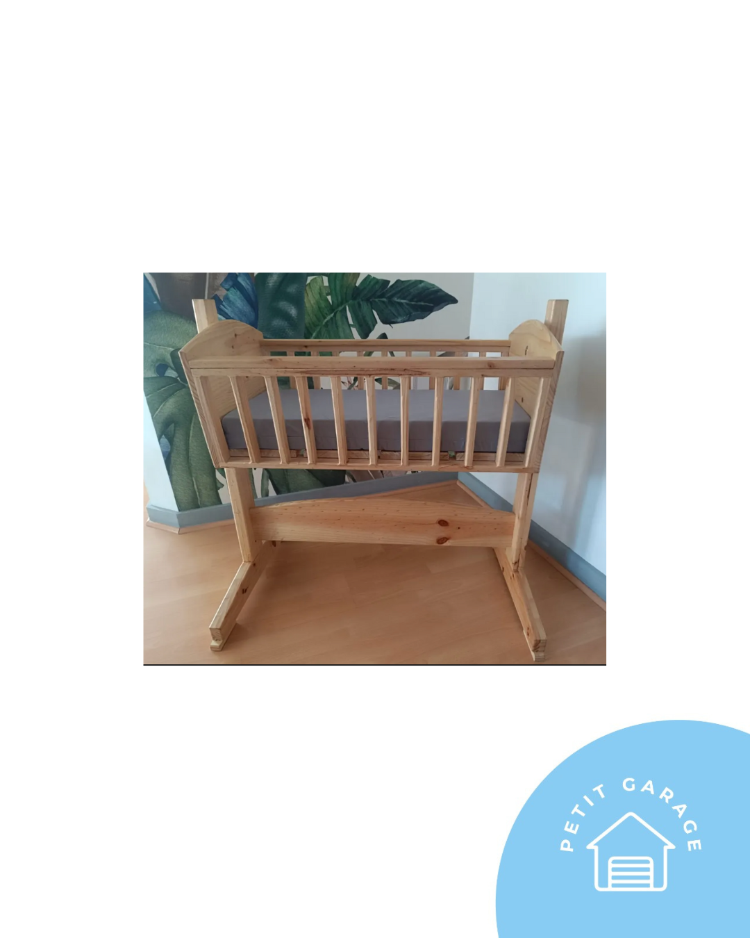 (#PG4796) Cuna de madera. Marca Artesanal