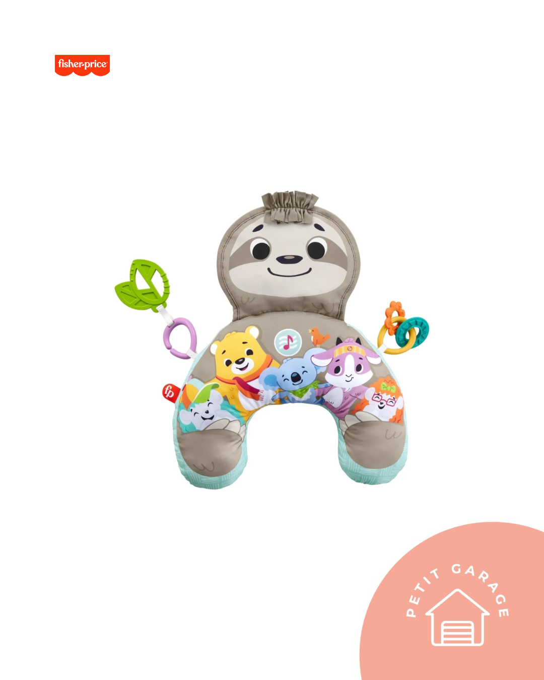 (#PG4843) Cojín Tummy Time modelo Oso Perezoso. Marca Fisher Price