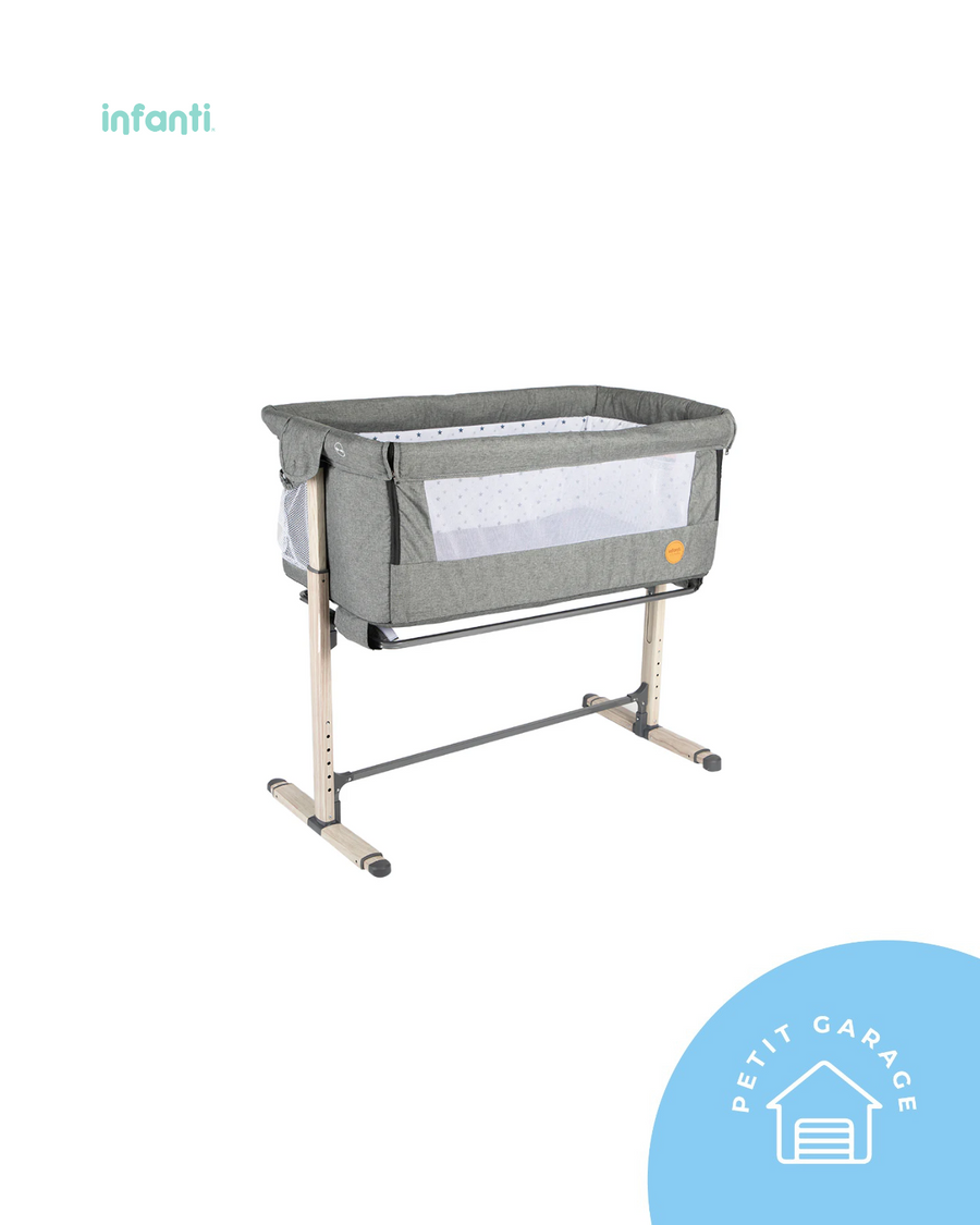 (#PG4308) Cuna colecho modelo Better Together color gris. Marca Infanti