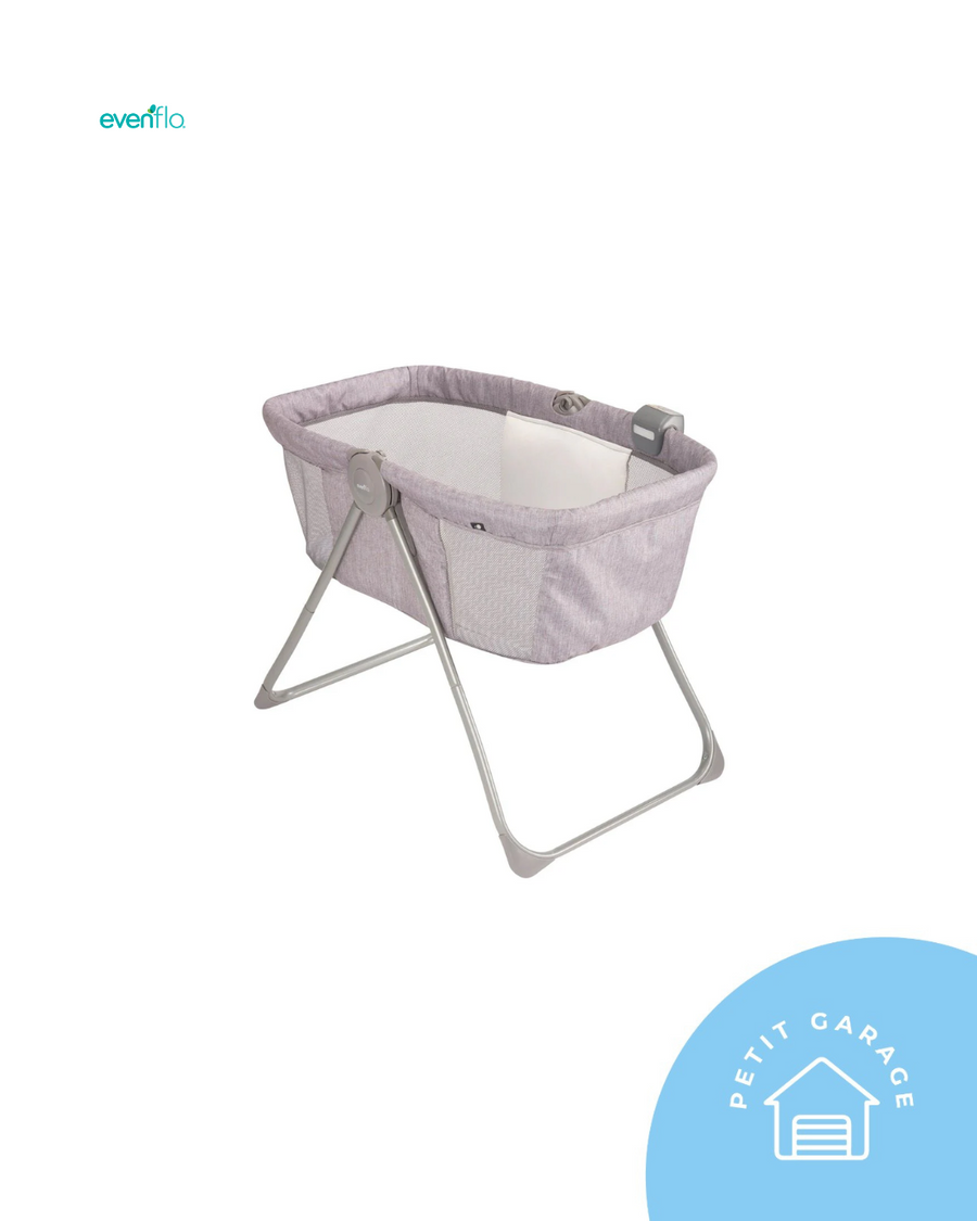 (#PG4808) Cuna colecho portátil modelo Loft color gris. Marca Evenflo
