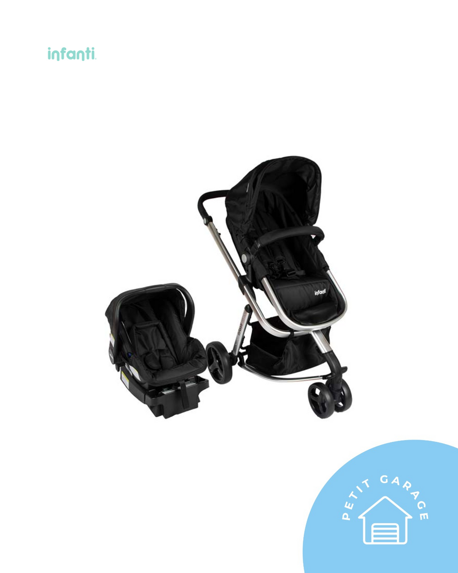 (#PG4427) Coche Travel System modelo Mobi Dark color negro. Marca Infanti