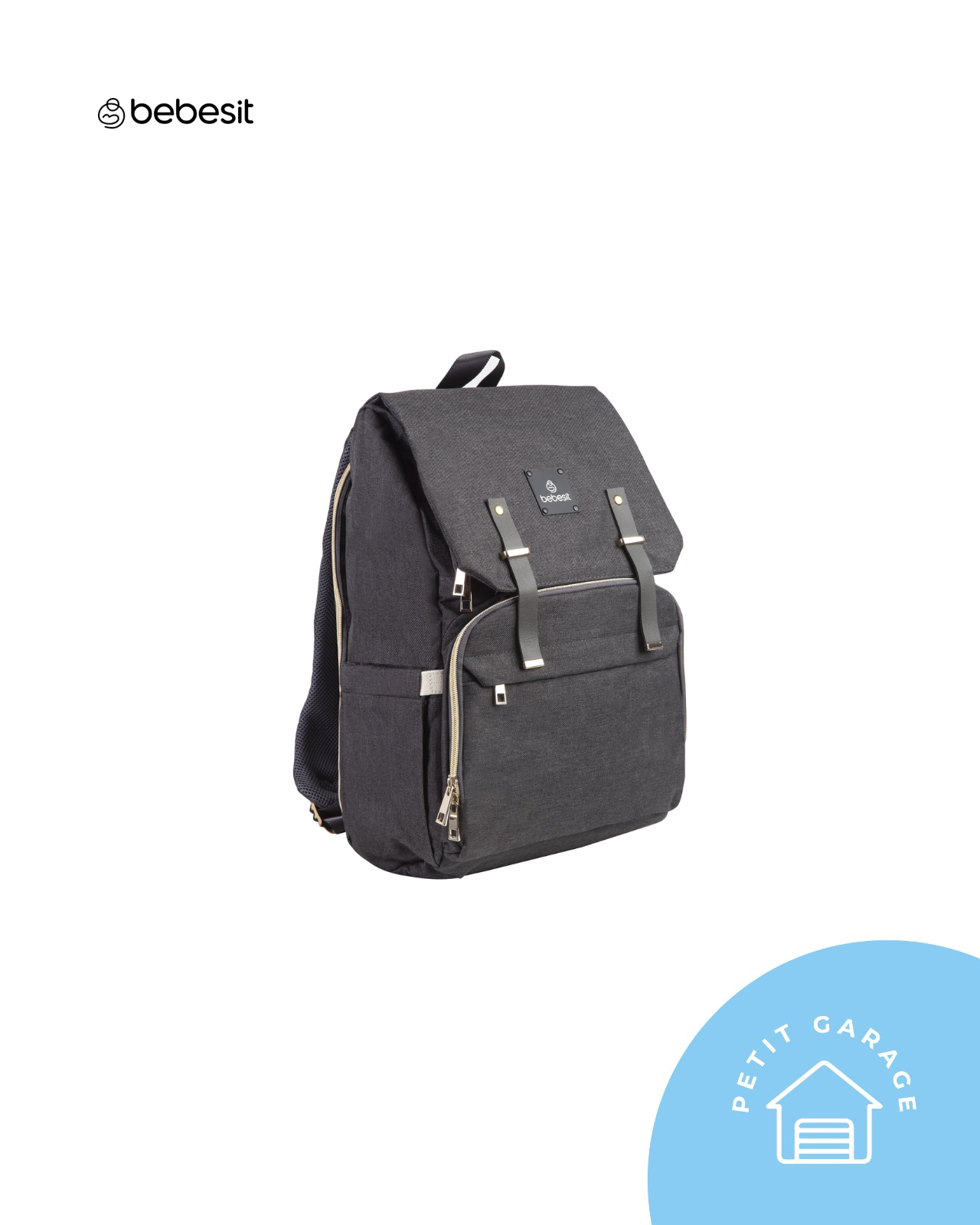 (#PG4399) Mochila pañalera modelo Melange. Marca Bebesit