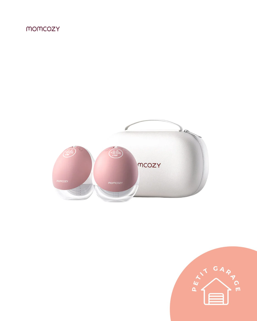 (#PG5379) Extractor de leche doble eléctrico modelo M9 Mobile Flow color rosado. Marca Momcozy