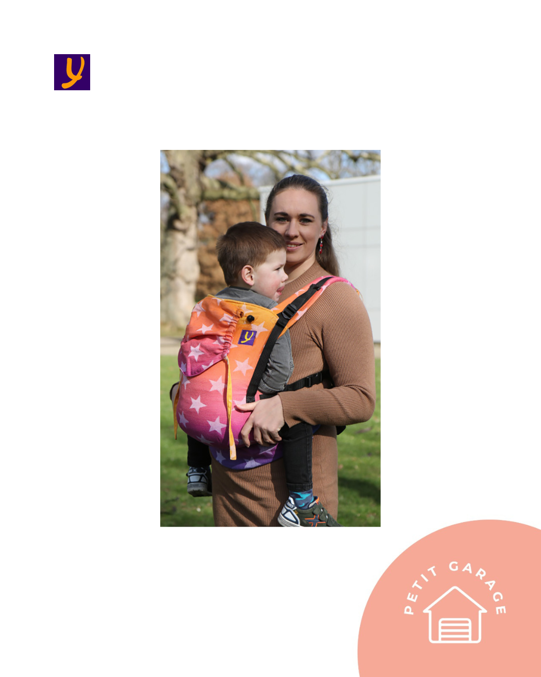 (#PG4907) Mochila de porteo desde RN modelo Hug – Havana Stars Grad. Marca Yaro Slings