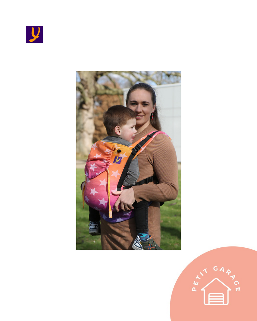 (#PG4907) Mochila de porteo desde RN modelo Hug – Havana Stars Grad. Marca Yaro Slings