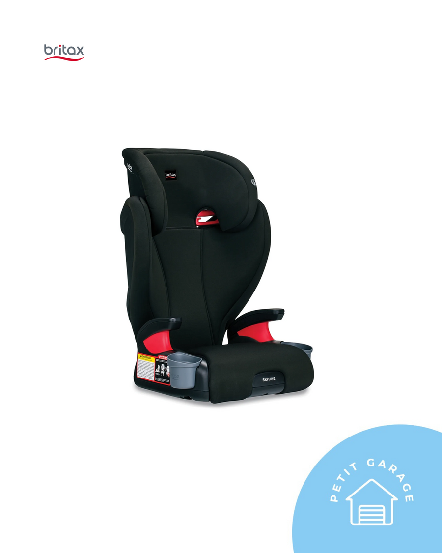 (#PG4880) Silla de auto modelo Skyline Dusk color negro con rojo. Marca Britax