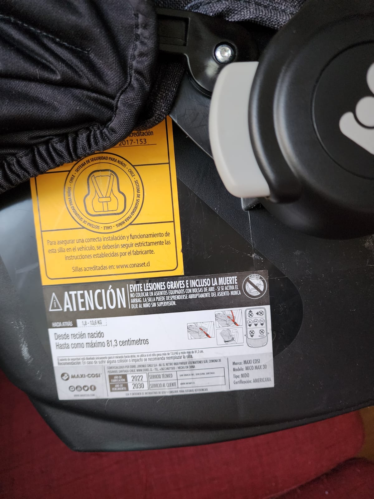 (#PG3518) Silla huevito Mico Max 30. Marca Maxi Cosi