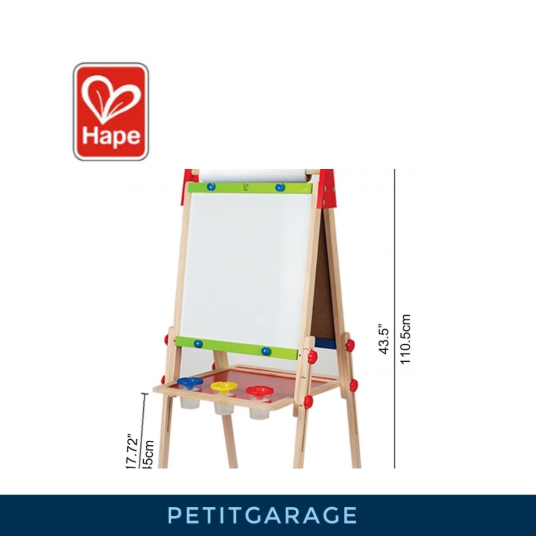 (#PG3550) Pizarra 3 en 1 + Rollo de papel. Marca HAPE y Casa & Ideas