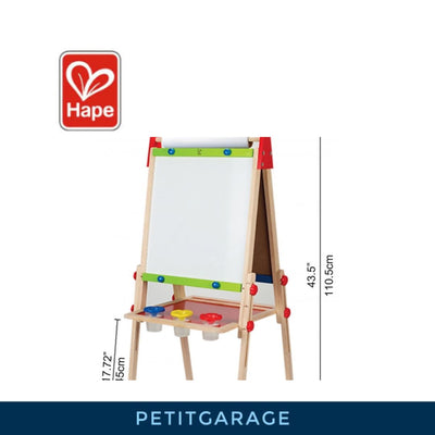 (#PG3550) Pizarra 3 en 1 + Rollo de papel. Marca HAPE y Casa & Ideas