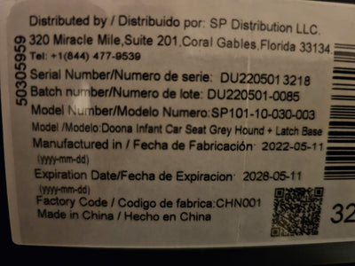 (#PG3607) Silla de auto y coche. Marca DOONA