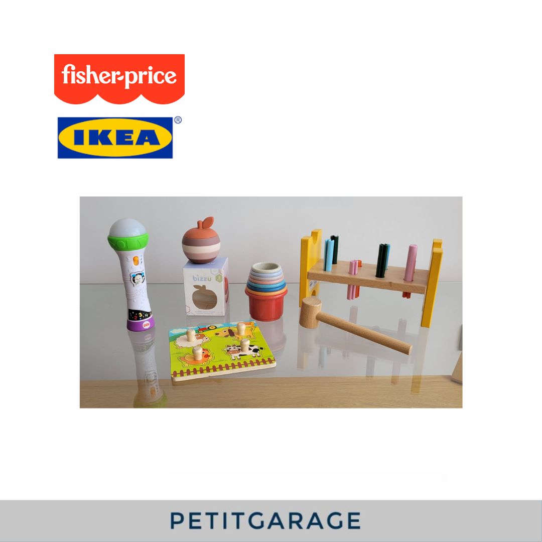(#PG3608) Pack juguetes habilidades cognitivas. Marca Fisher Price, Bizzu, Ikea