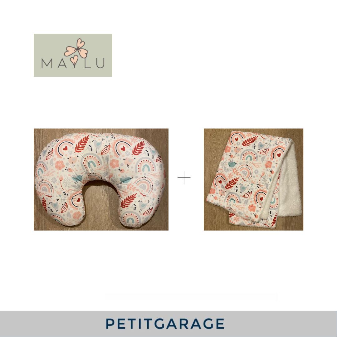 (#PG3638) Cojín de lactancia + Frazada. Marca Maylu