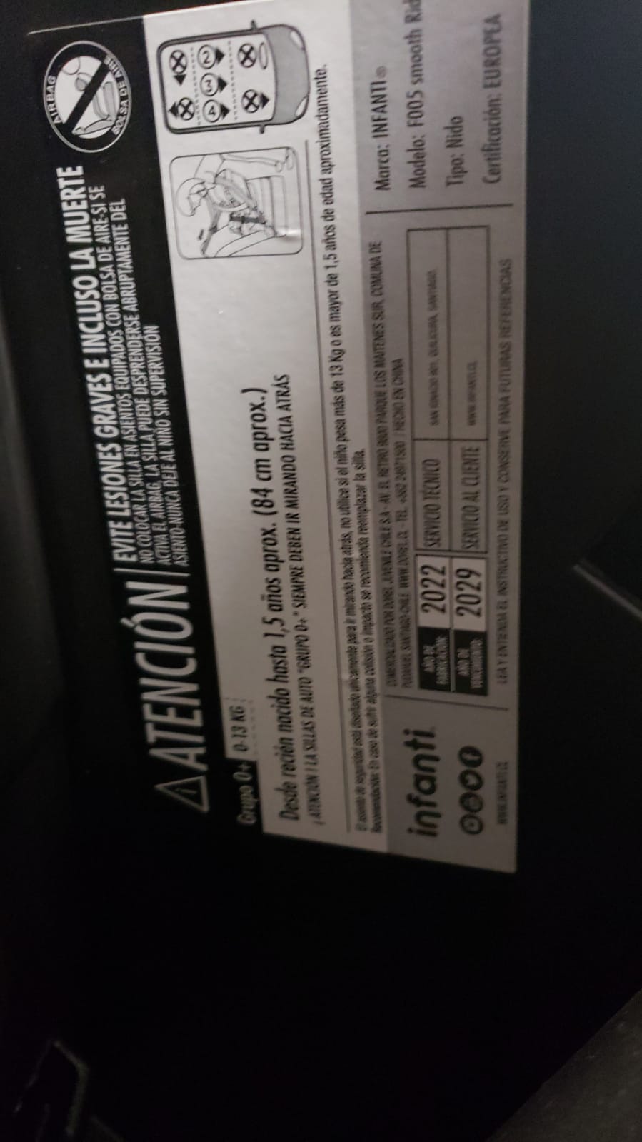 (#PG3649) Coche Travel System. Marca Infanti