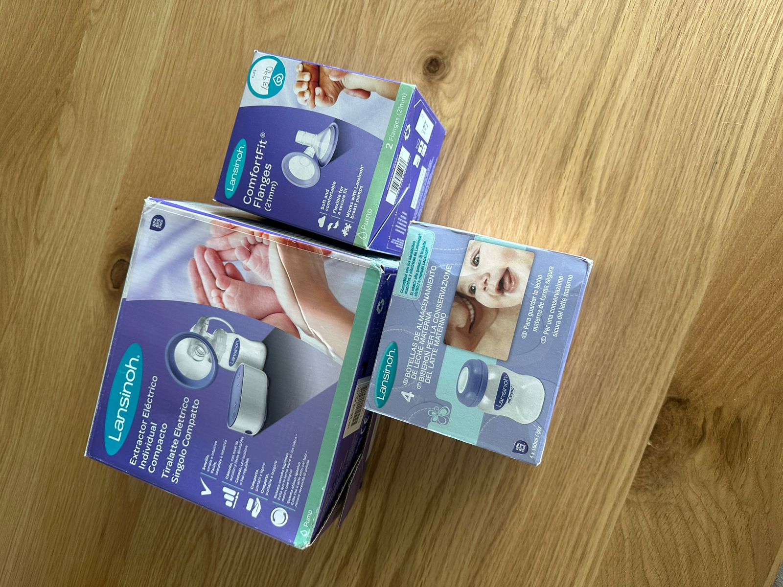 (#PG3684) Extractor de leche eléctrico + Copas + Botellas. Marca Lansinoh