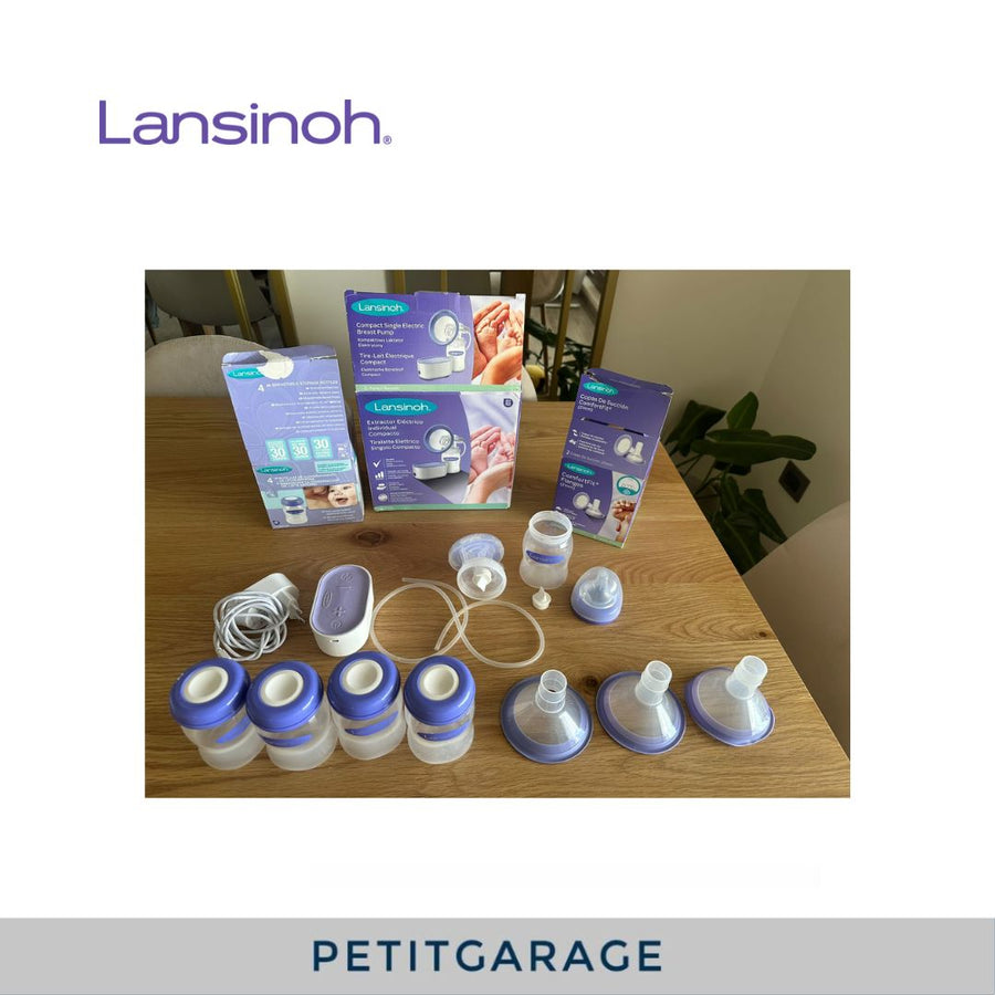 (#PG3684) Extractor de leche eléctrico + Copas + Botellas. Marca Lansinoh