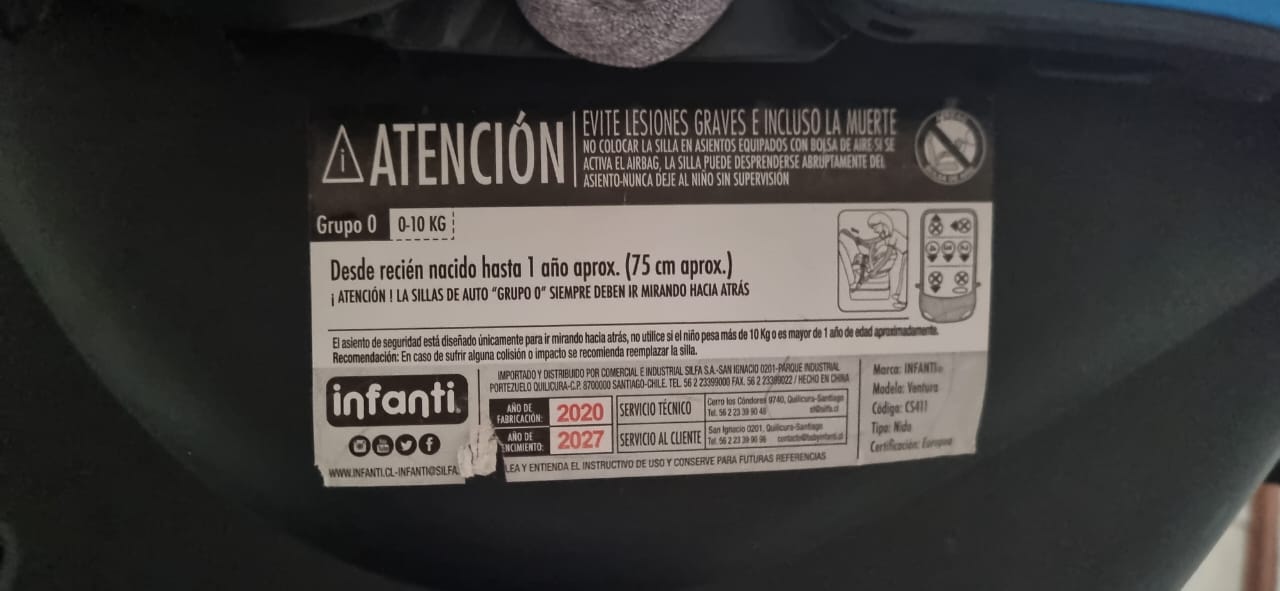 (#PG3726) Coche Travel System. Marca Infanti