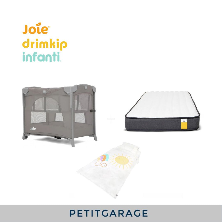 (#PG3756) Cuna Colecho + Set de cuna + Colchón. Marca Joie, Infanti y Drimkip