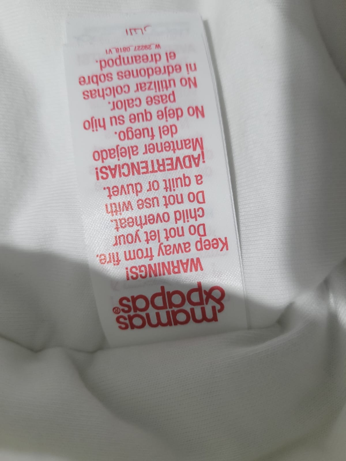 (#PG3776) Saquito de dormir. Marca Mamas &amp; Papas