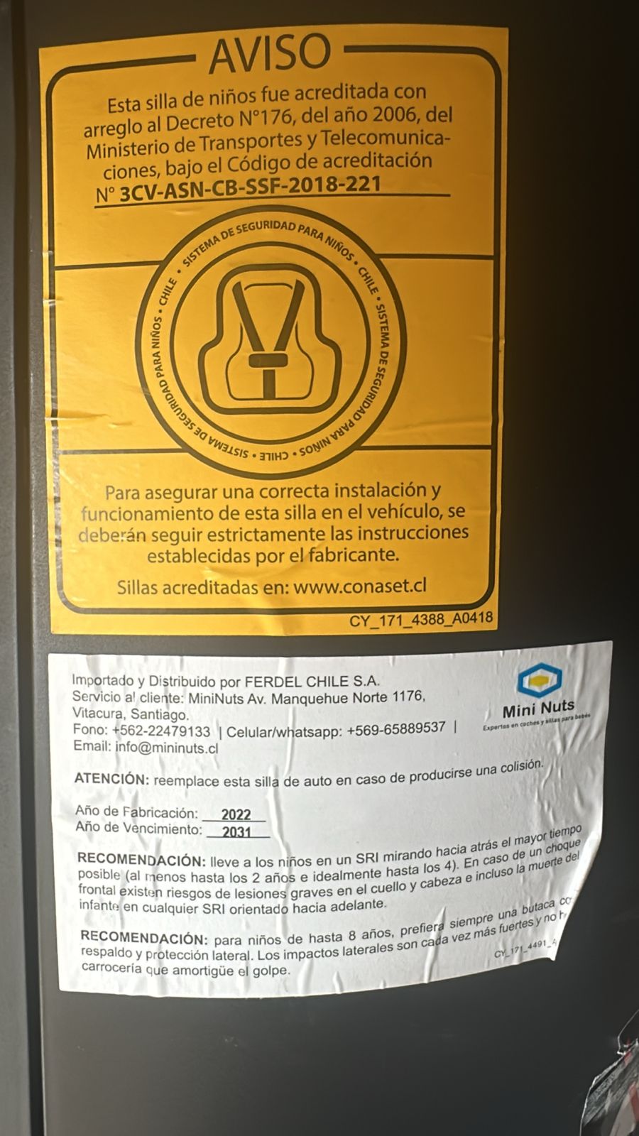 (#PG3797) Silla de auto. Marca Cybex