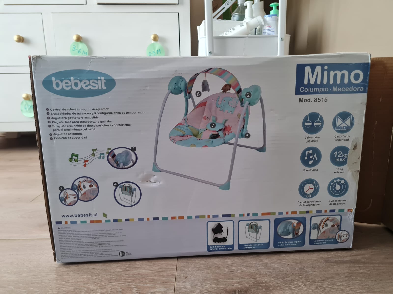 (#PG3807) Silla Mecedora. Marca Bebesit