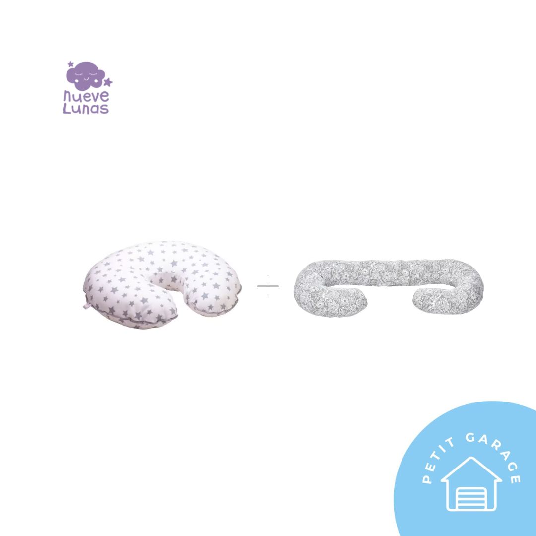 (#PG3832) Cojín de lactancia + Almohada maternal. Marca Nueve Lunas