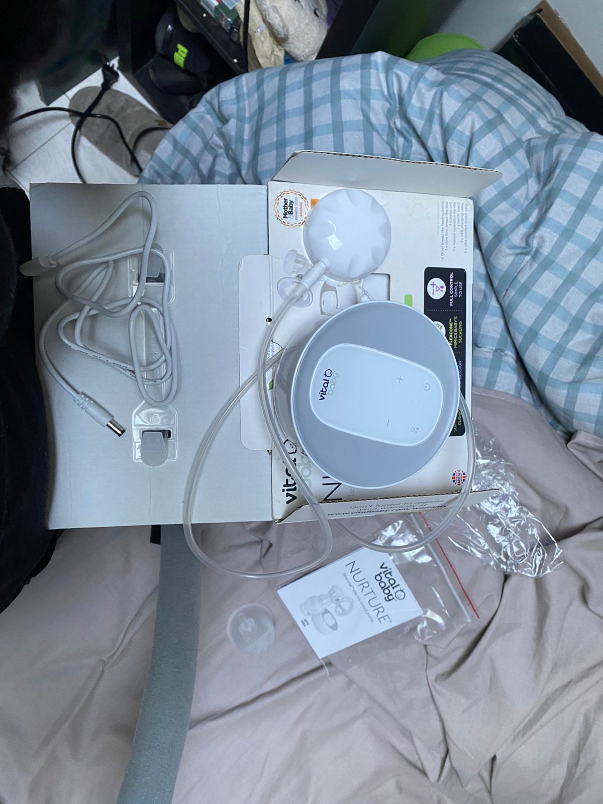 (#PG3847) Extractor de leche eléctrico. Marca Vital Baby