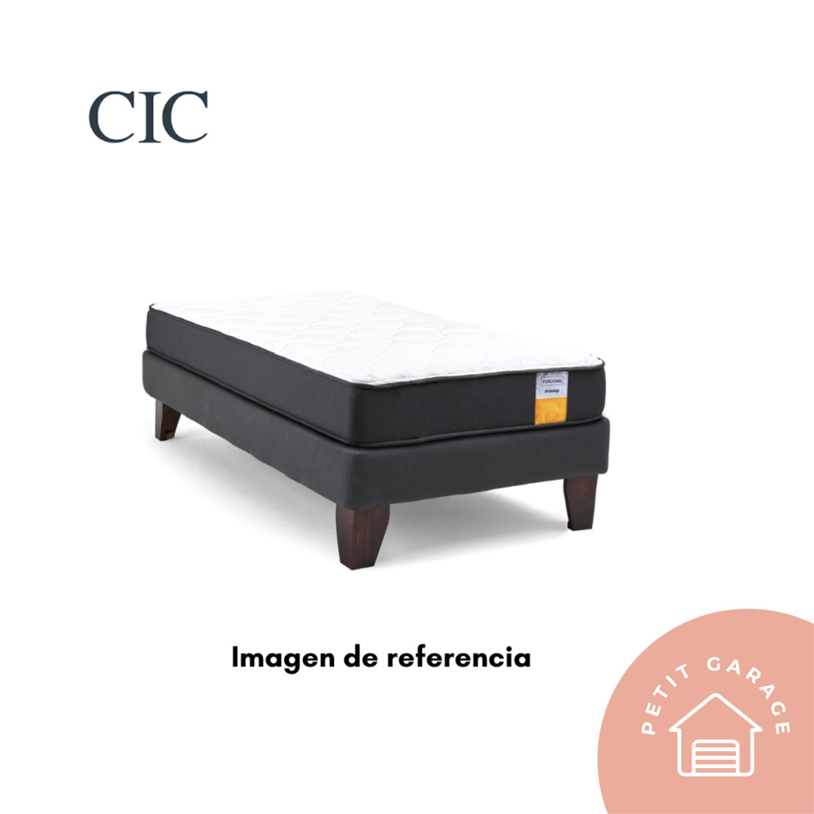 (#PG2929) Cama de 1 plaza. Colchón marca CIC, base Genérica