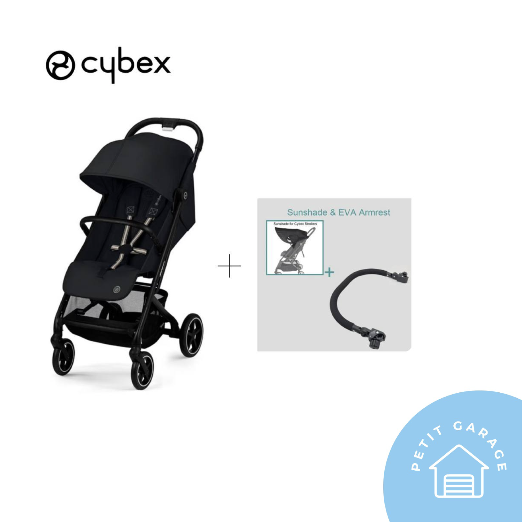 (#PG3067) Coche Eezy S+ + Apoyabrazos + Tapasol. Marca Cybex