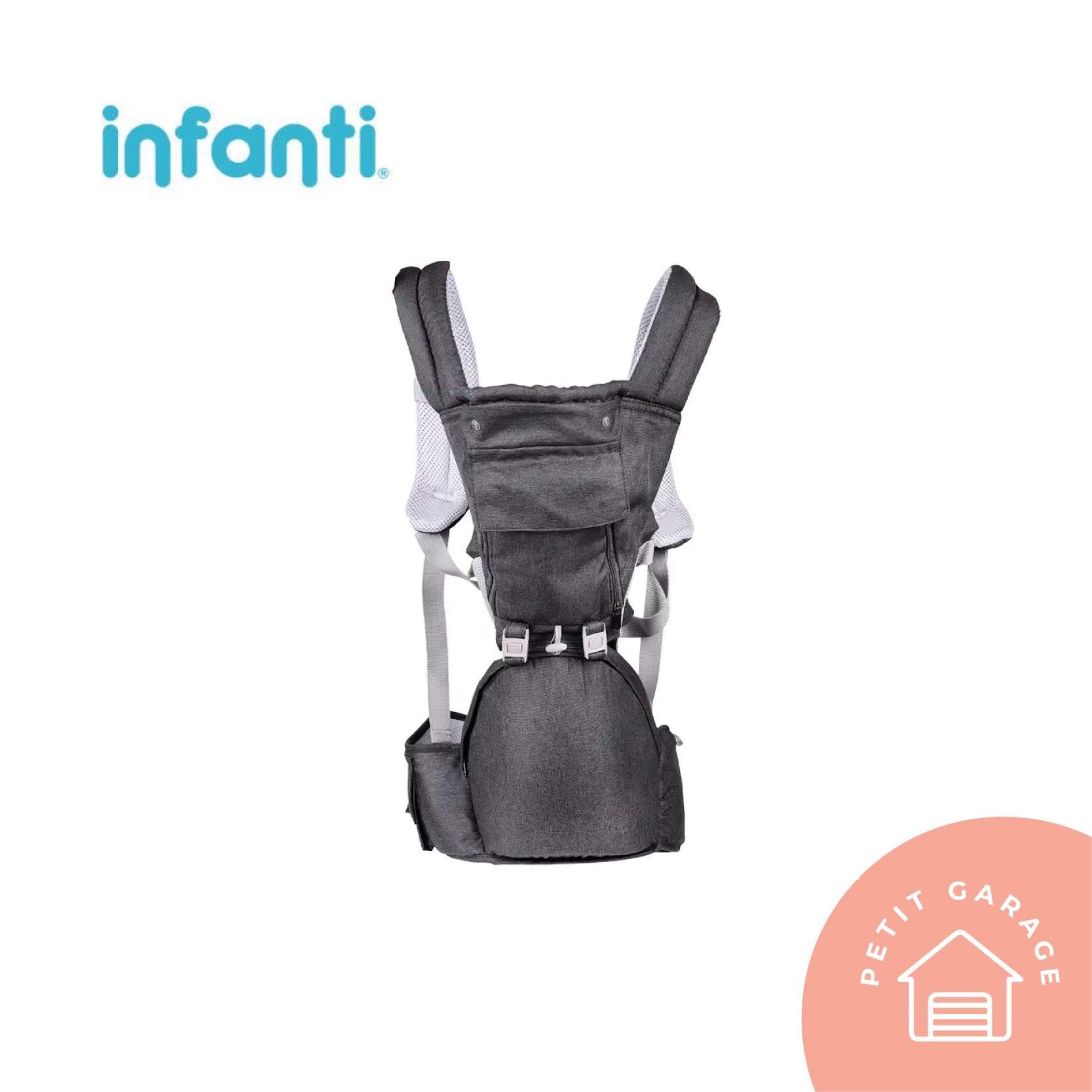 (#PG3399) Mochila portabebé y cadera. Marca Infanti