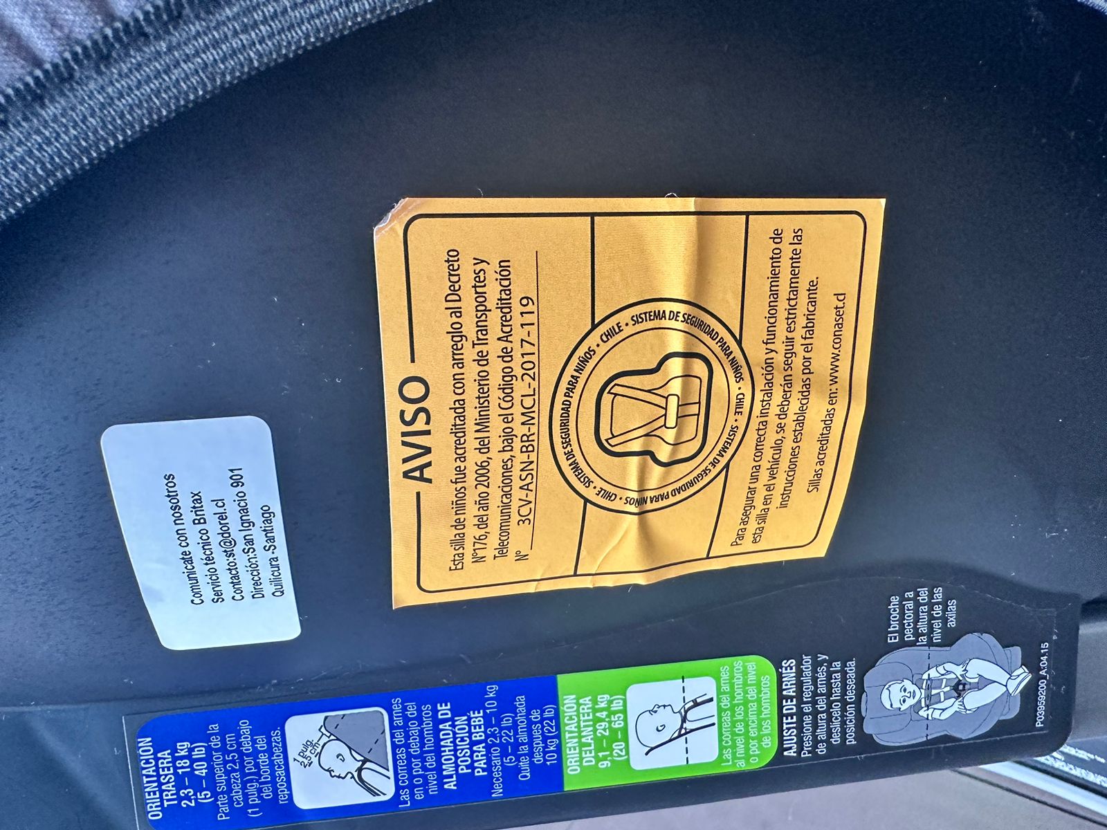 (#PG2711) Silla de auto. Marca Britax