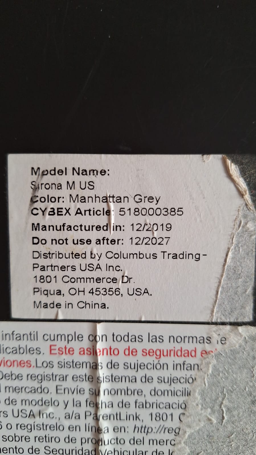 (#PG2809) Silla convertible Sirona M Americana. Marca Cybex