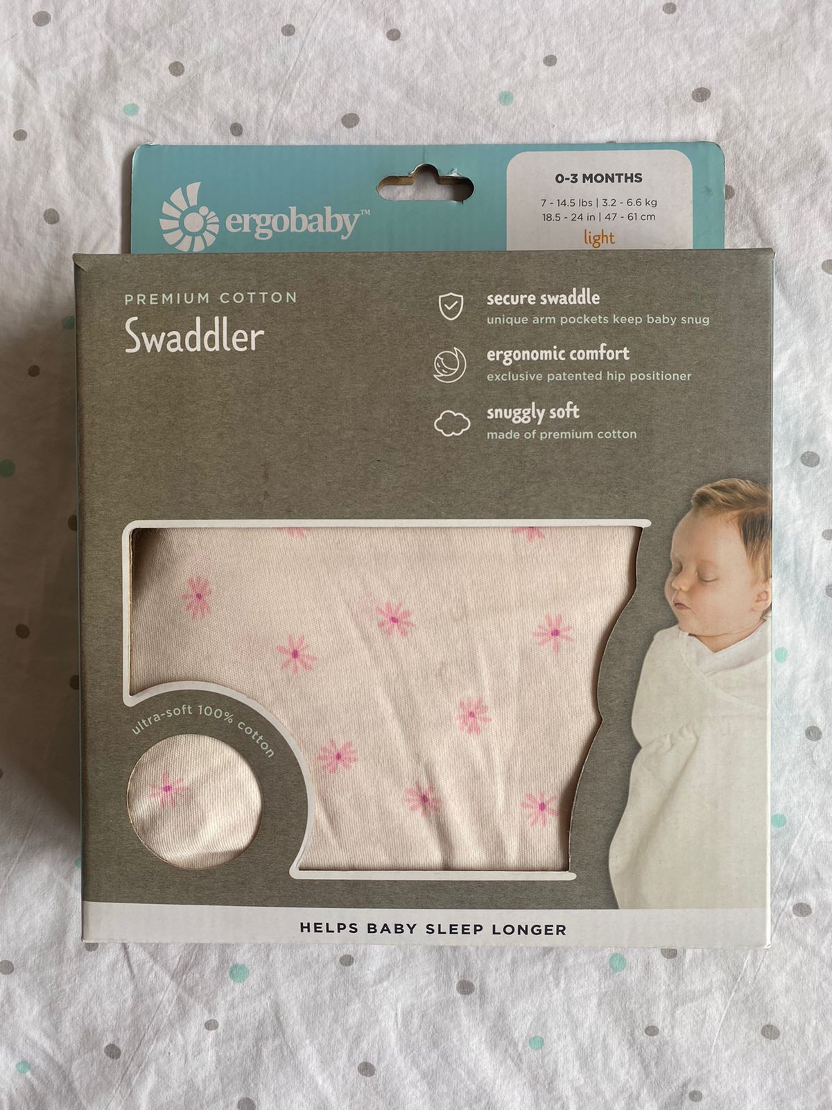 (#PG2841) Swaddle 0-3 meses, TOG 0.5. Marca Ergobaby