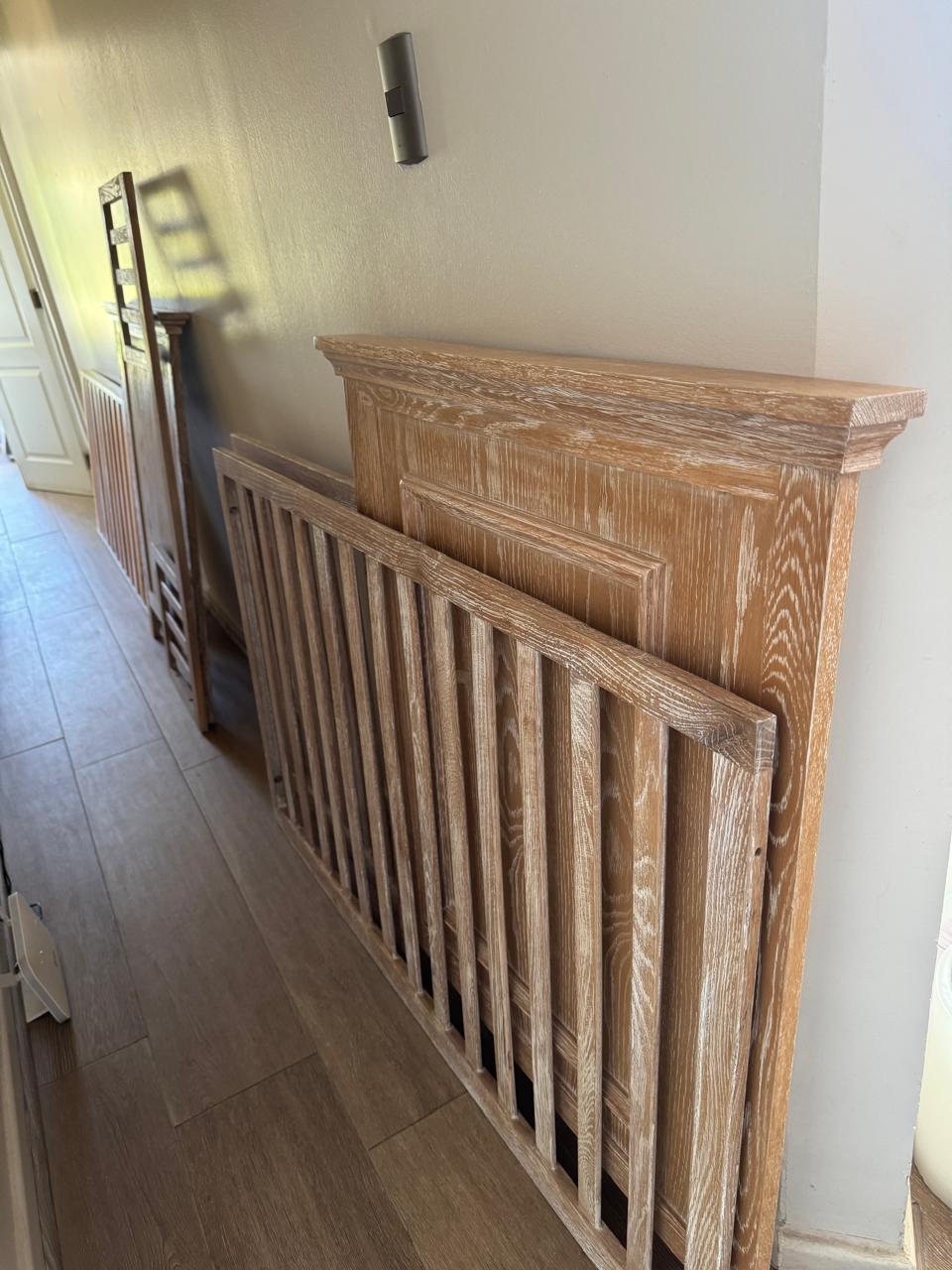 (#PG2842) Cuna y cama de transición madera + colchón Drimkip. Marca Mica Kids y Drimkip