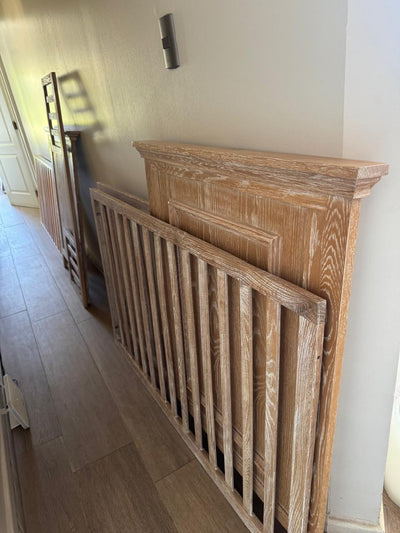 (#PG2842) Cuna y cama de transición madera + colchón Drimkip. Marca Mica Kids y Drimkip