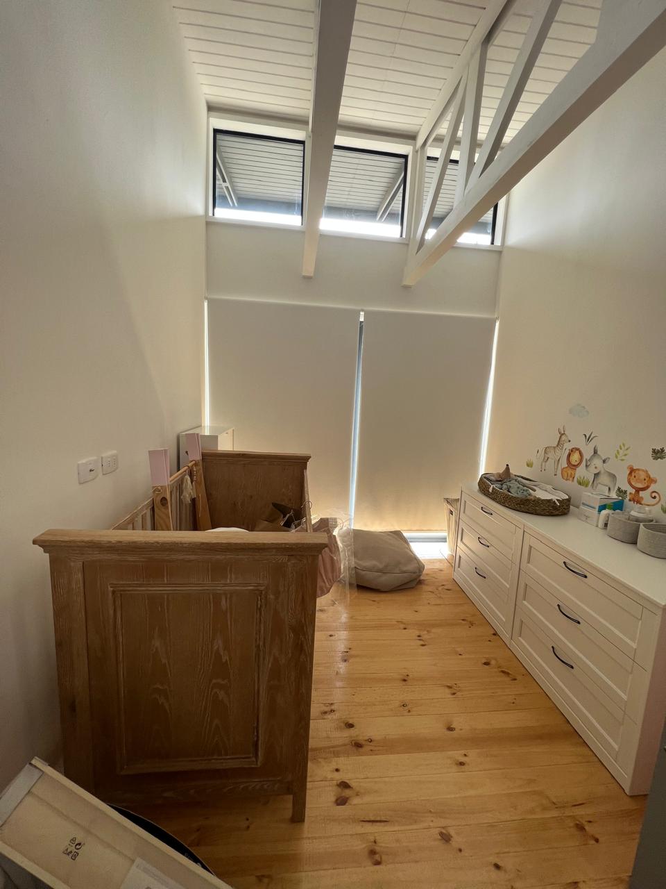 (#PG2842) Cuna y cama de transición madera + colchón Drimkip. Marca Mica Kids y Drimkip