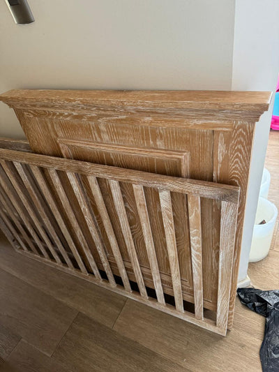 (#PG2842) Cuna y cama de transición madera + colchón Drimkip. Marca Mica Kids y Drimkip