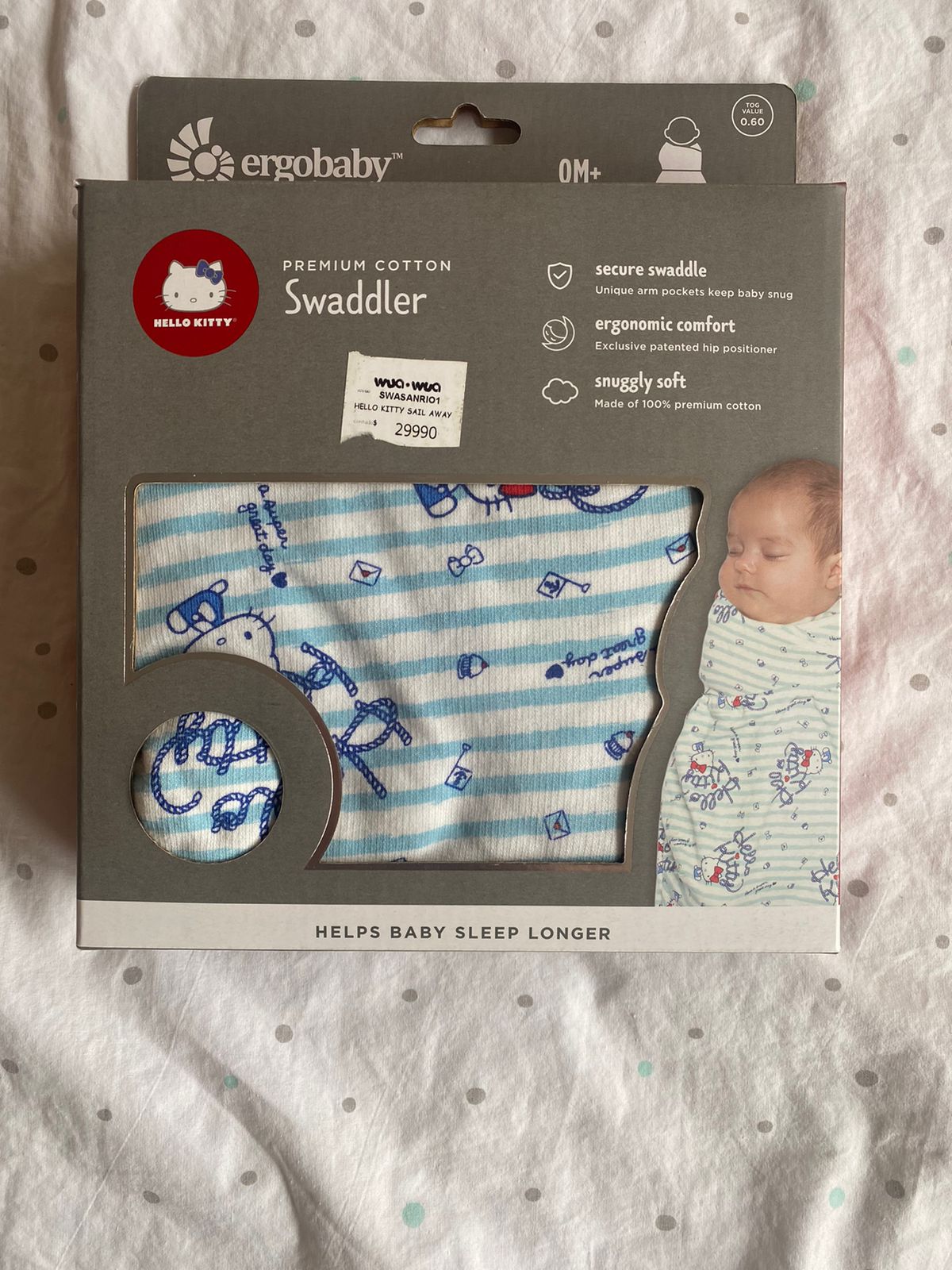 (#PG2853) Swaddle de 2,7 a 7 kilos, TOG 0.6. Marca Ergobaby