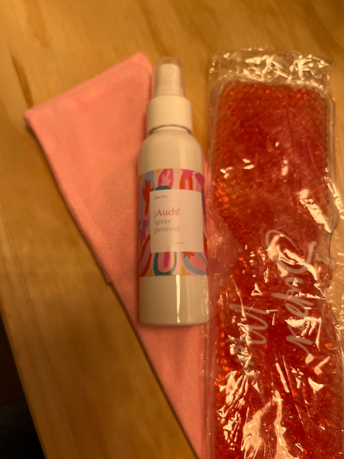 (#PG2867) Pack spray perineal + Pad perineal. Marca Super Mom