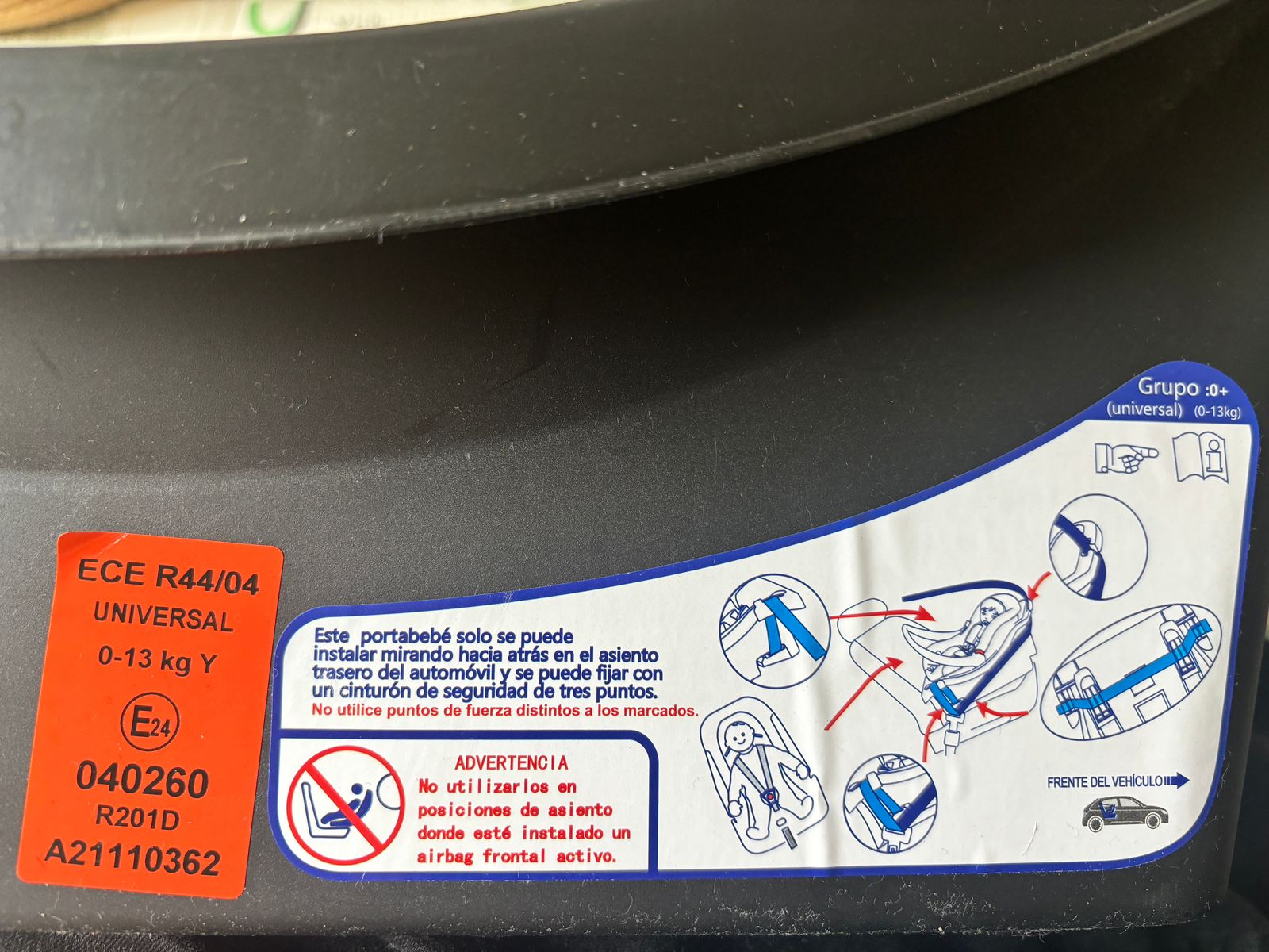 (#PG2905) Silla nido para auto con base. Marca Bebesit